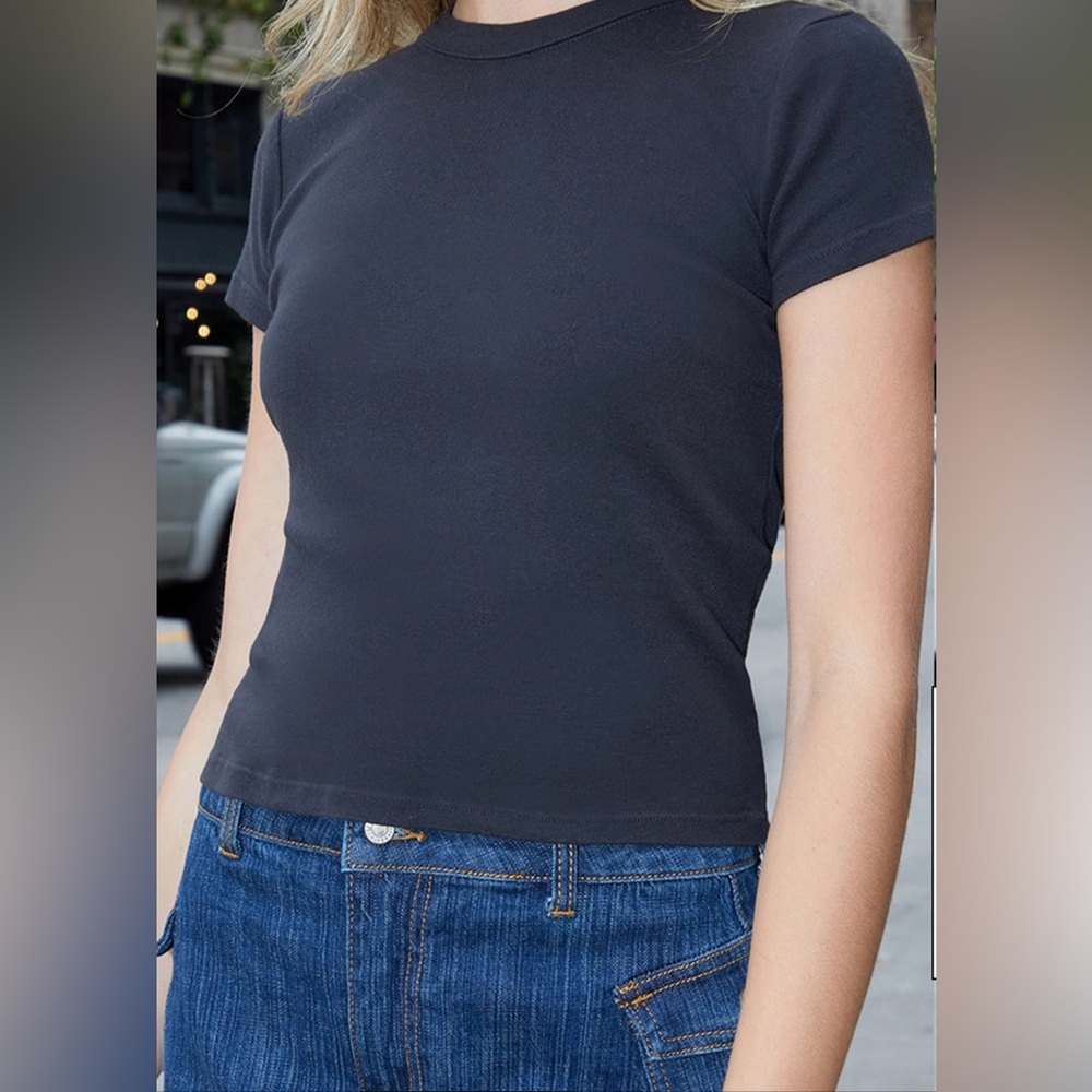 NWT John Galt Black Hailie Basic T-Shirt